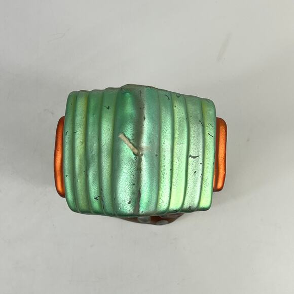 Halloween Haunted House Ghost Pumpkin Wax Candle Painted 5.75" Decor Display - Picture 6 of 14